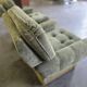 Ensemble de 2 chaises/fauteuils simples vintage verts à franges