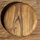 Bowl, cut or presentation plate in monoxyle teak D21 H5