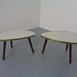 Mid-Century German Tripod Flower Side Tables, 1960s, Set of 2
