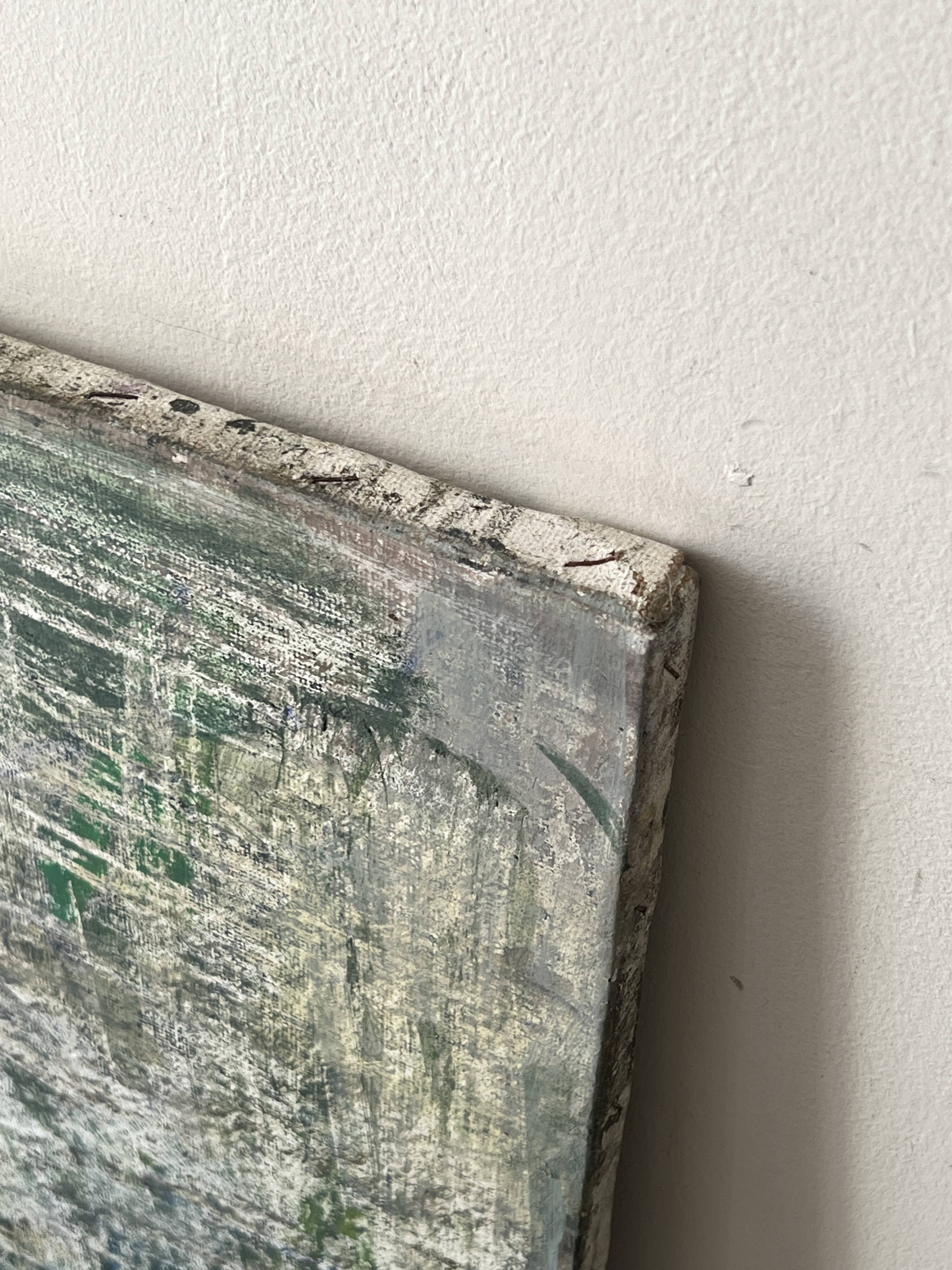 Tableau contemporain, toile abstraite sur châssis, technique mixte