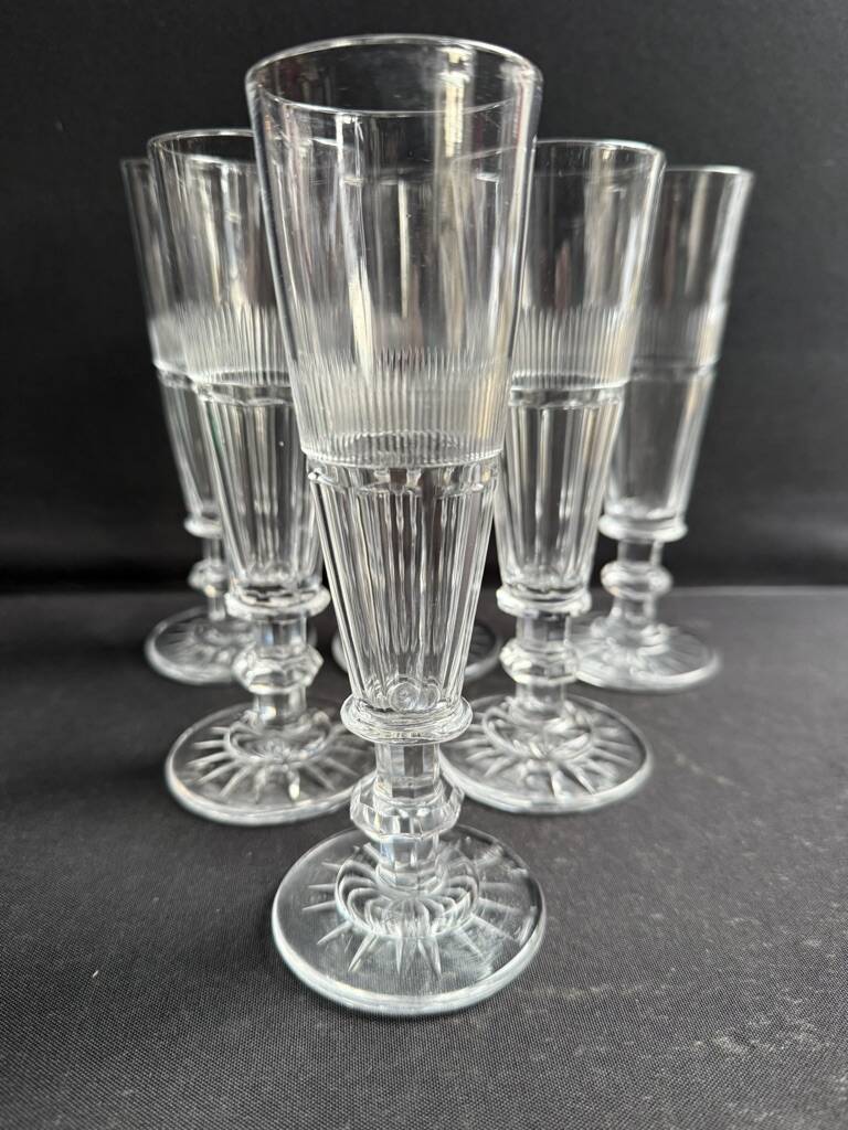 6 Flûtes Baccarat/Saint Louis XIXème