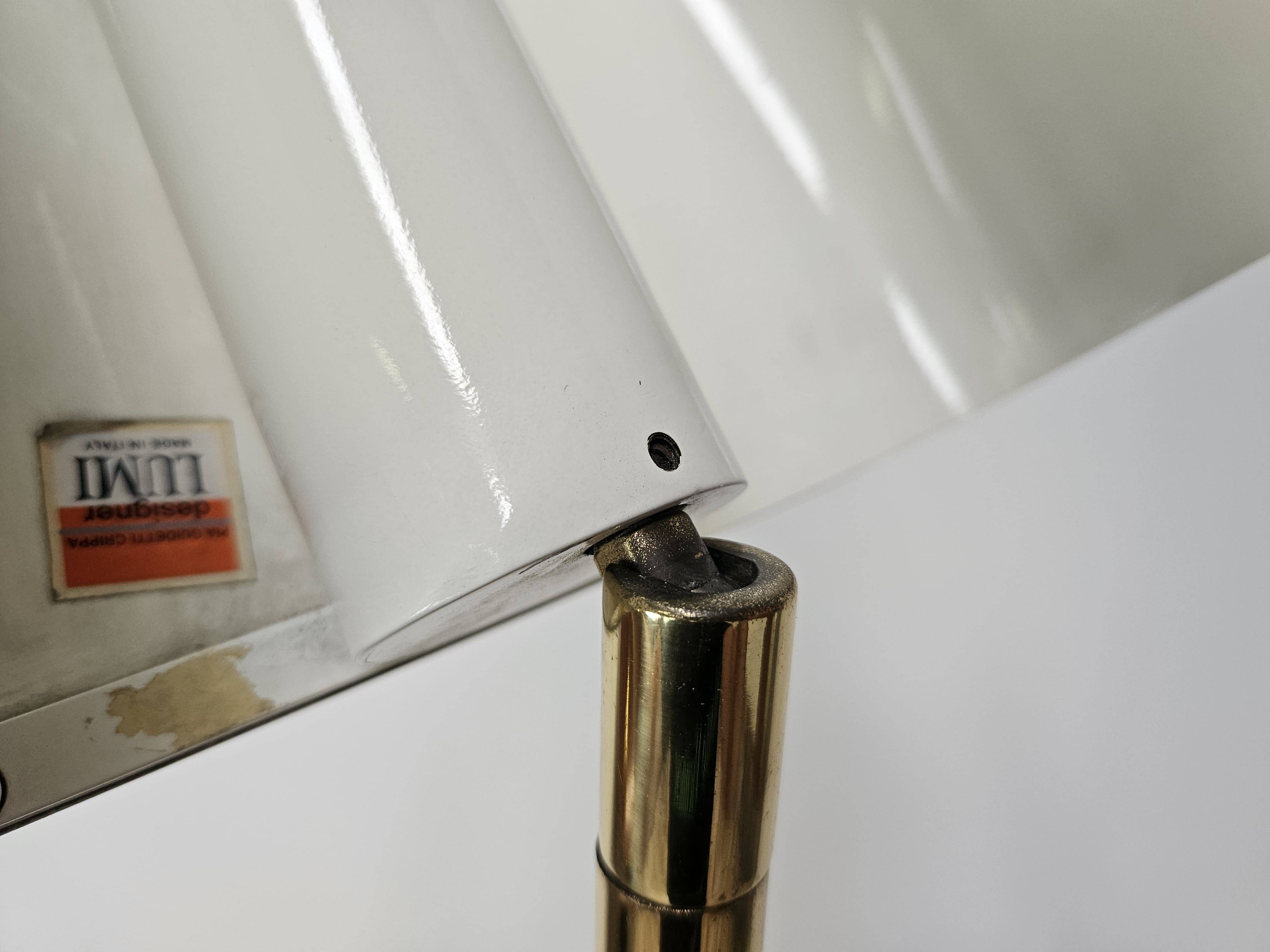 Lampadaire en laiton de Pia Guidetti Crippa pour Lumi, 1970