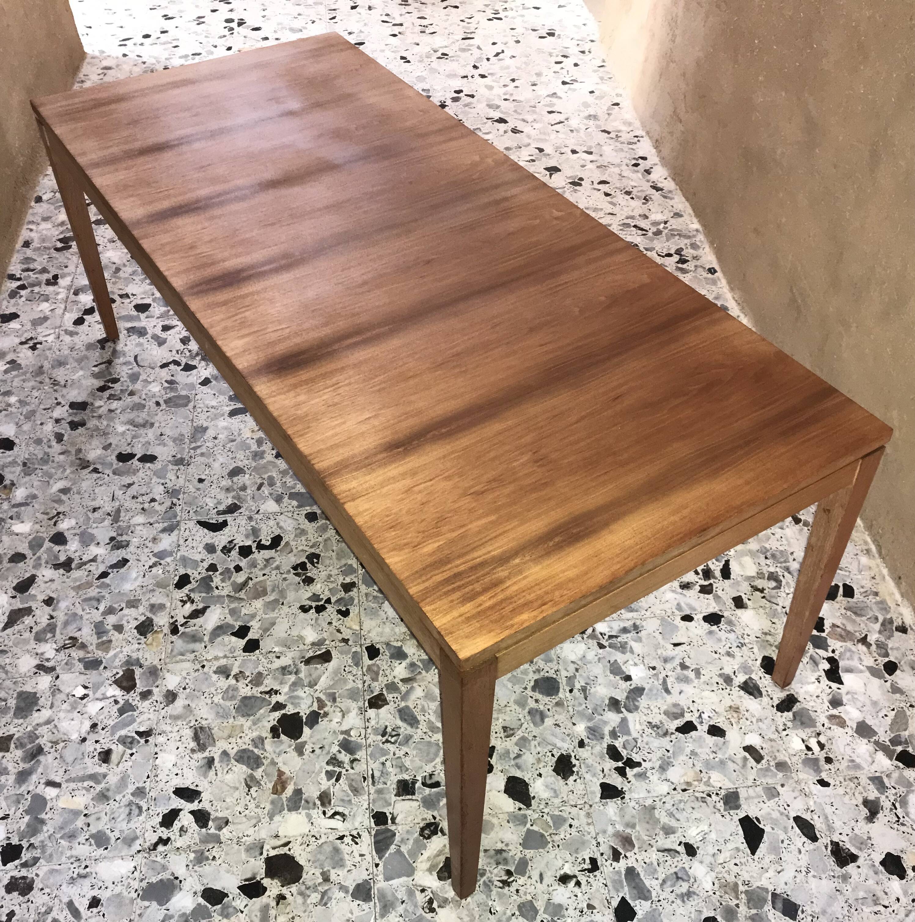 Vintage coffee table in light wood