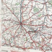 Carte ancienne Bourgogne édition Taride 1920