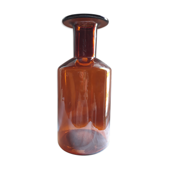 70 years amber apothecary bottle