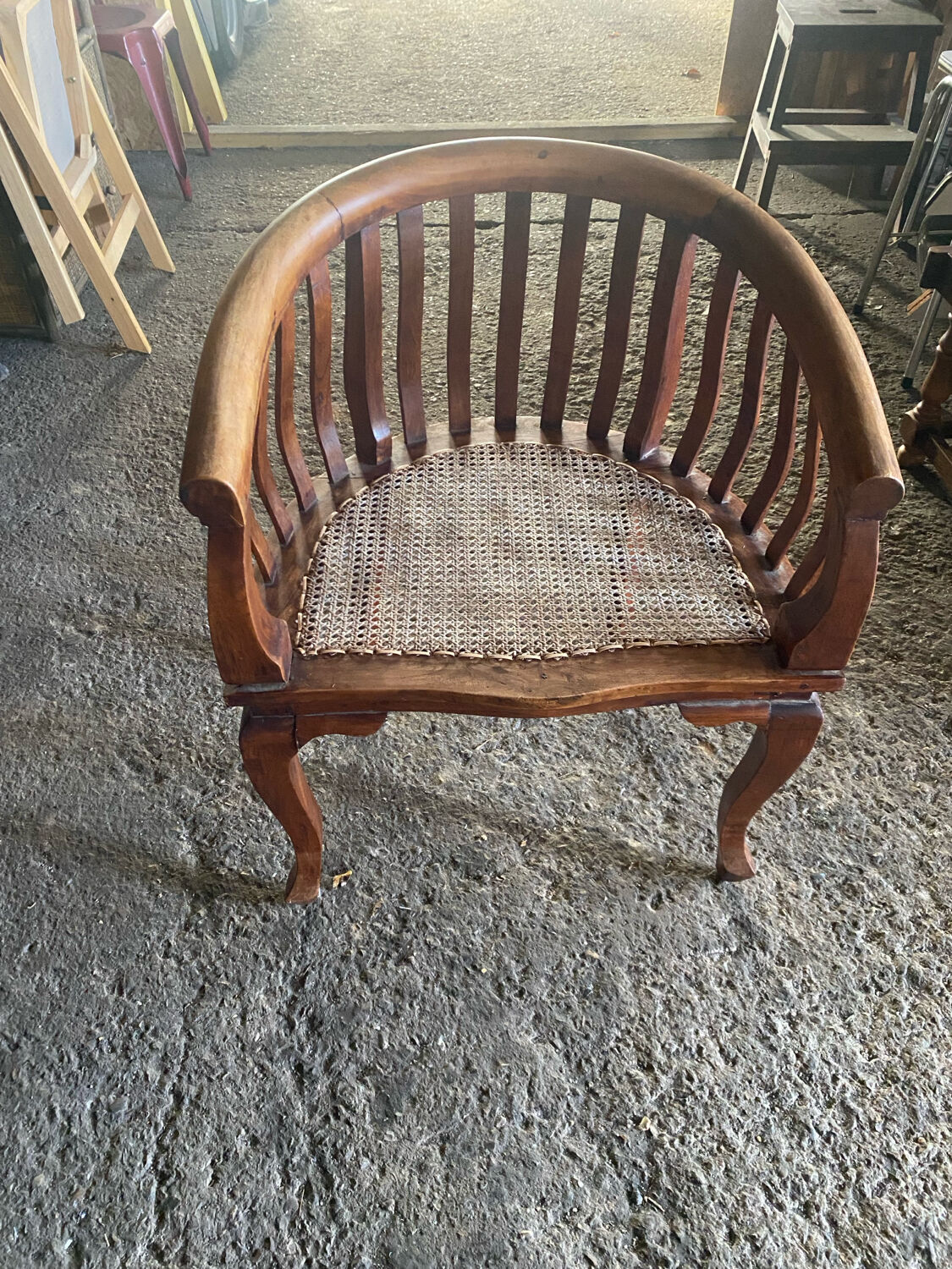Teak office chair