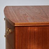 Restored commode in teak and beech.