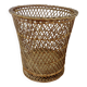 Rattan wastebasket, office, 1960 1970