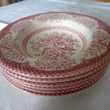 Set of 6 English soup plates
