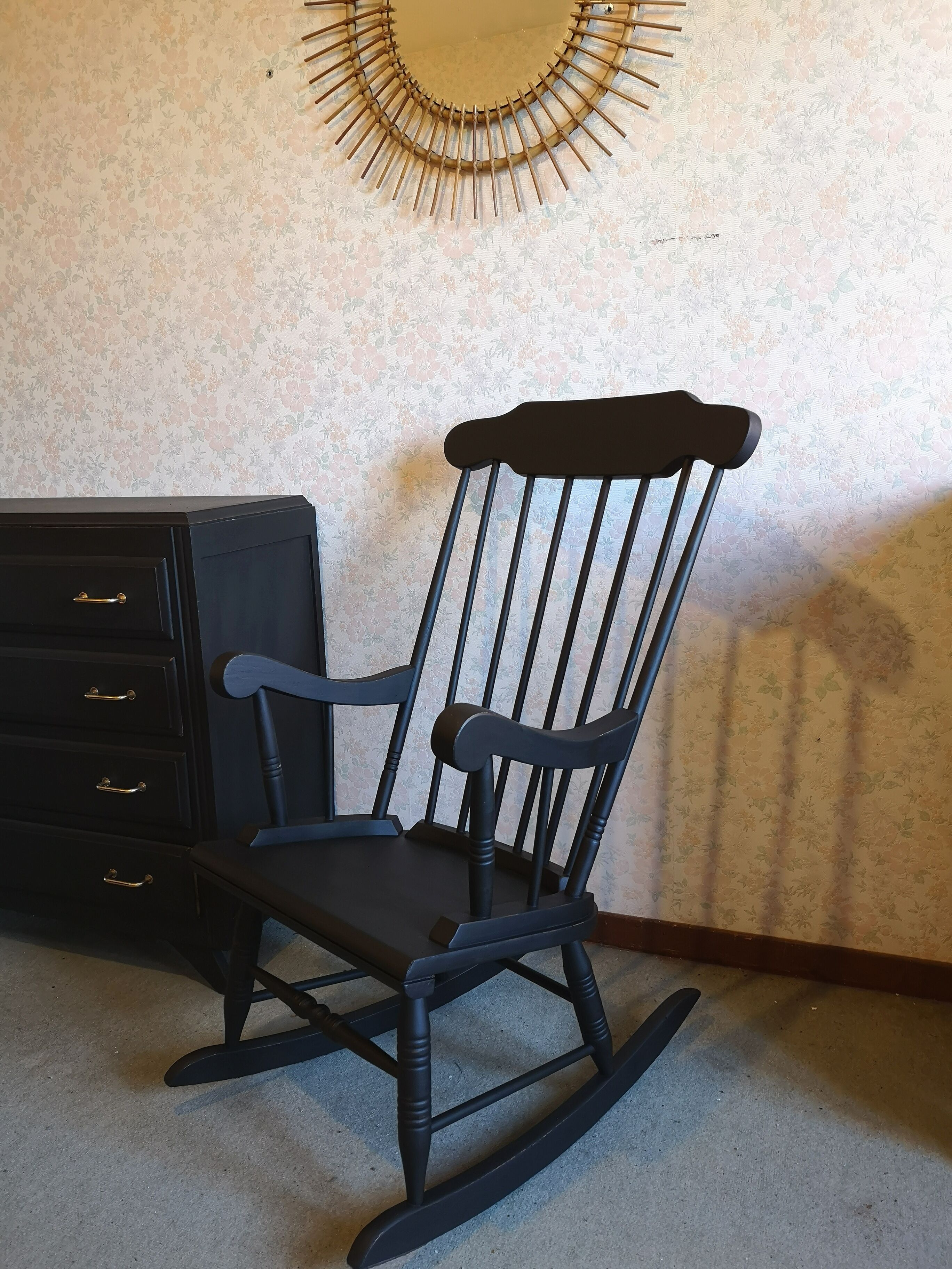 Chair rocking chair 50 60 patina vintage design