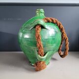 Green glazed terracotta oil jar