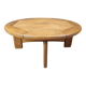 Danish round oak coffee table, 1960s
