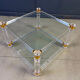 Lucite and brass coffee table, 1970s