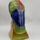Large Cockatoo Saint-Clément France Hand-Painted Ceramic Tropical Bird