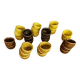 Lot of 24 small salt pots - terracotta pepper pots