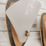 Mid-century acrylic metal wall lights 1950
