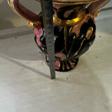 Vase Amphore Vintage Vallauris décor Floral en relief