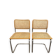 Pair of Marcel Breuer Cesca B32 chairs Made in Italy