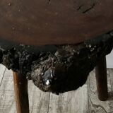 Raw art wood stool