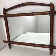 Vintage bamboo mirror