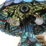 Lampe en verre de vitraux