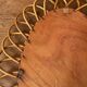 Vintage oval rattan mirror from the 60s/70s.