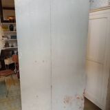 antique metal cabinet two doors