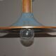 Temde Leuchten, 50's/60's and teak and brass hanging lamp