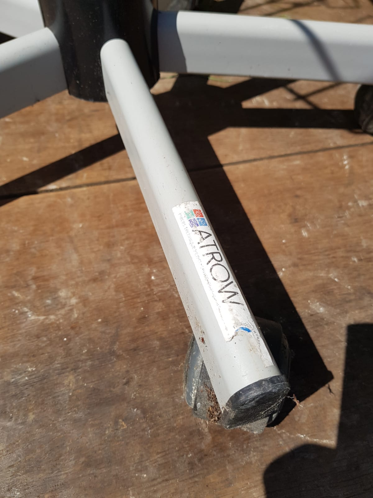 Former atrow postcard support light grey metal pivoting vintage