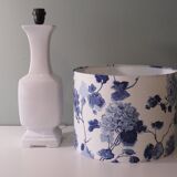 White mid-century ceramic table lamp