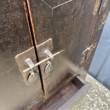 Pair of small occasional or sofa end pieces, lacquered in Asian black