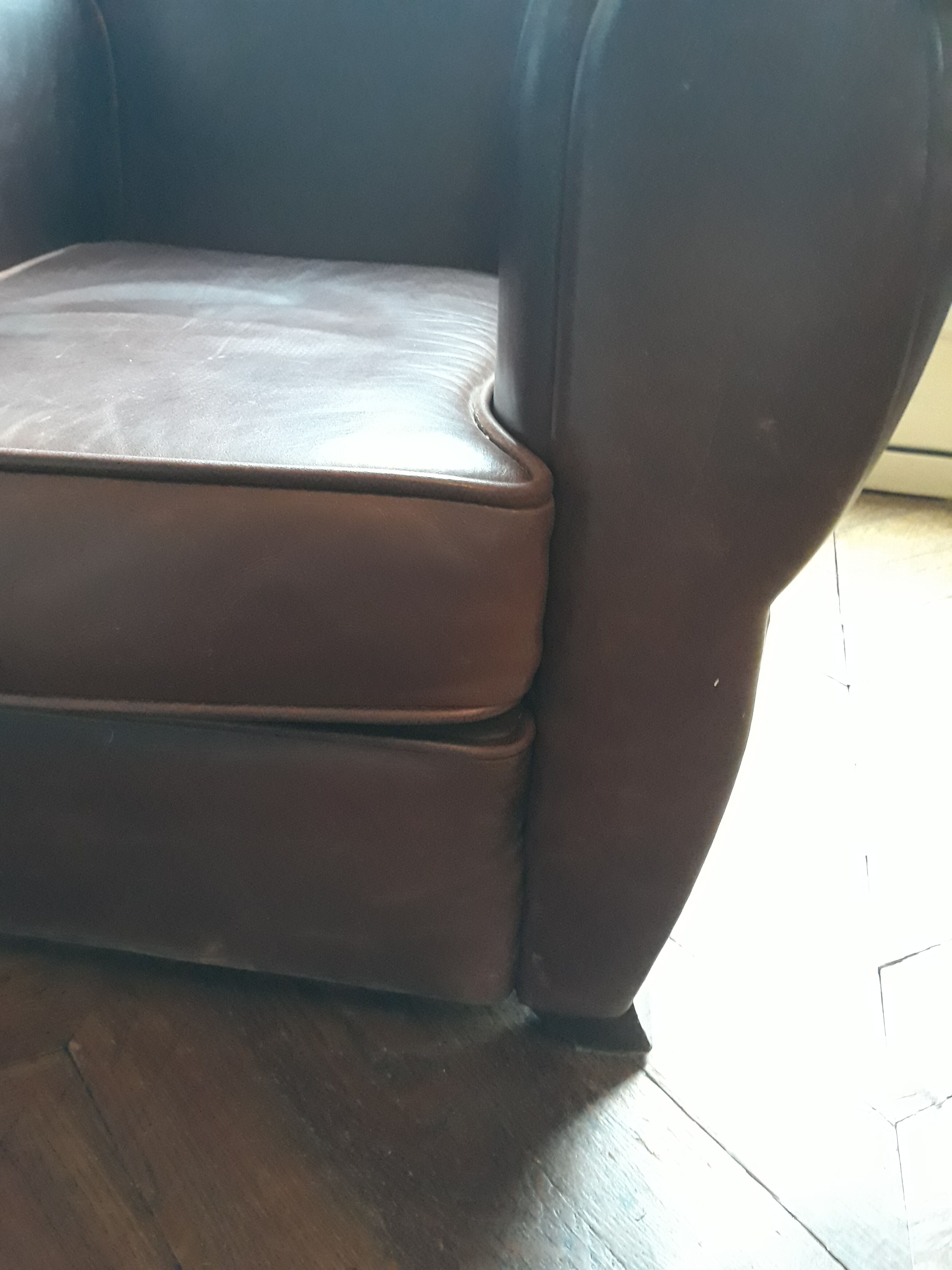 Art deco leather club Chair