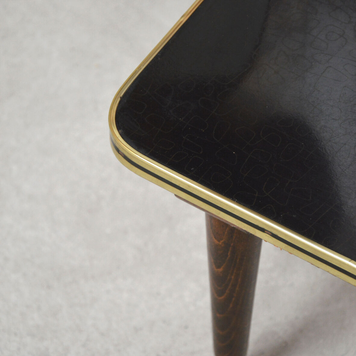 Black plant holder table, 1960