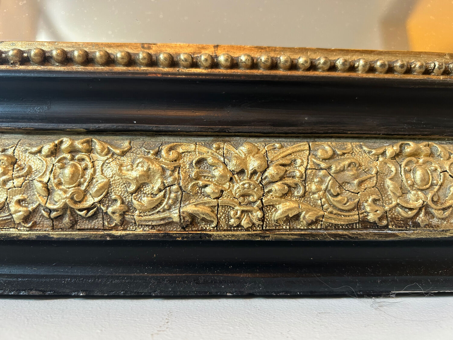 Superb Napoleon III mercury mirror – 115 cm – original gilding – X