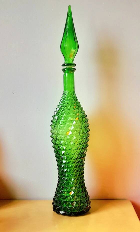 Italian Carafe Empoli green 1970