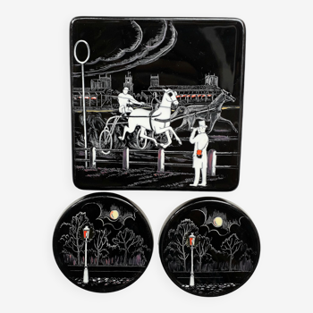 Set Coaster and 2 Under Bottle Lonwy Nocturne