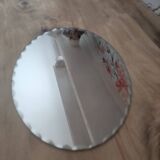 Old beveled oval mirror to pose