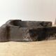 Pair of modernist anthropomorphic fireplace andirons, brutalist log holders 1950s