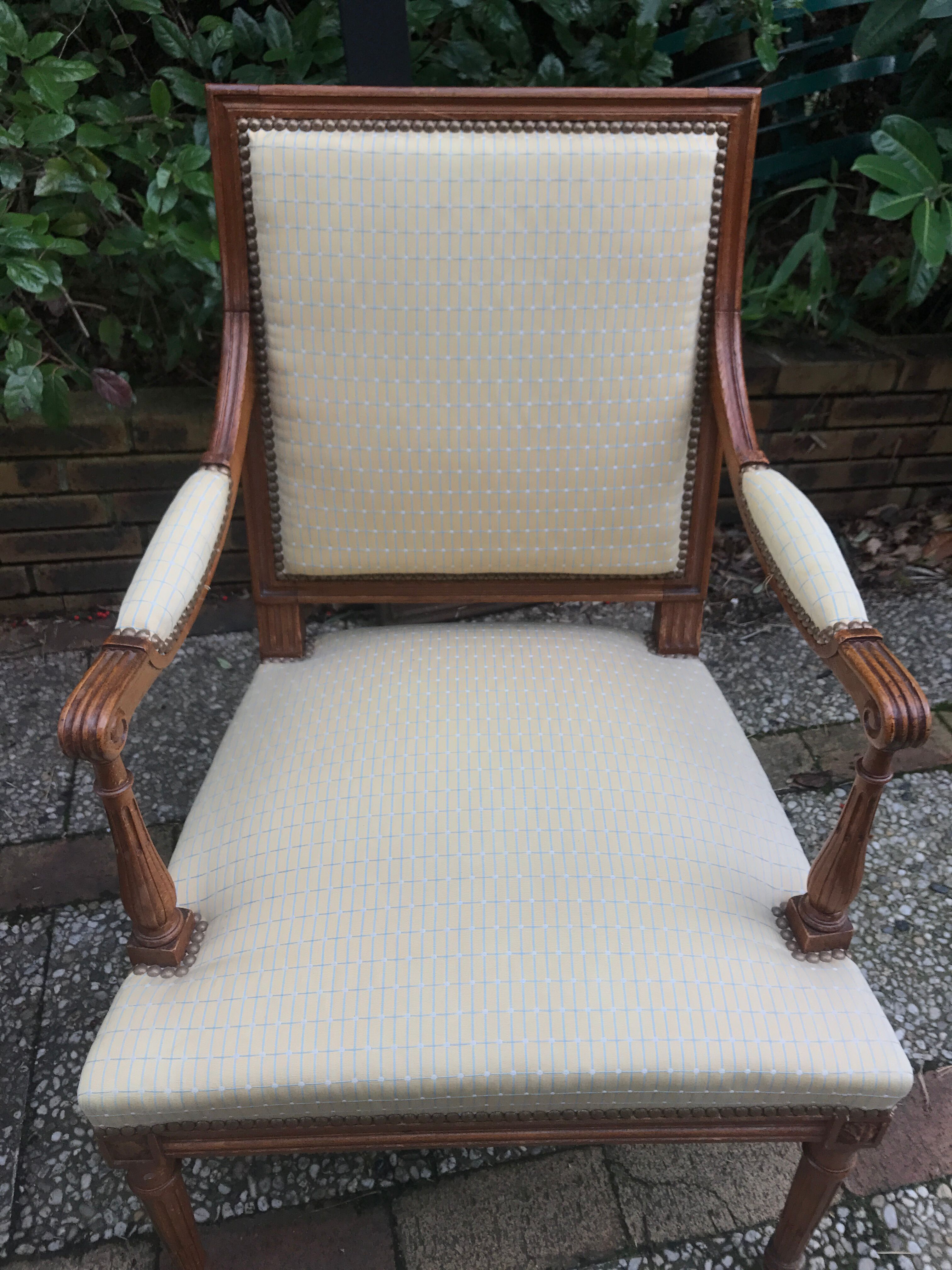 Pair of armchairs of style Louis XVI