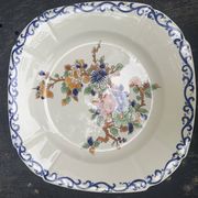 Collectible flat plate, Gien, hand painted, signed MB, made in France, vintage