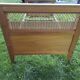Bed 1 place wood and rattan