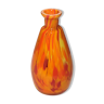 Vase vintage multicolore en verre année 75
