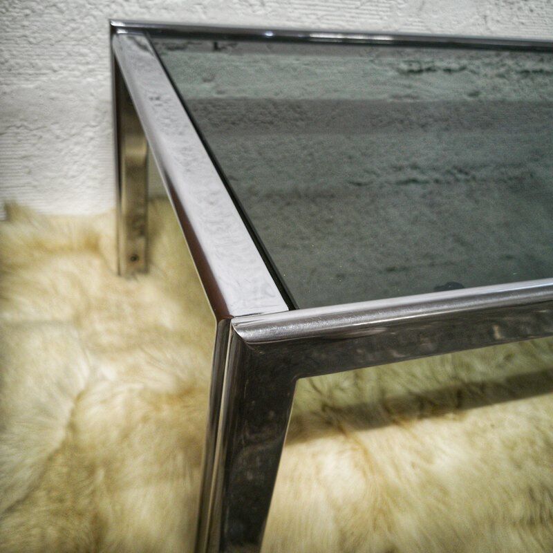 Vintage coffee table smoked glass