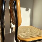 Paire de chaises cannées italiennes design Breuer
