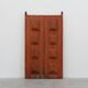 Large 17th century Monastery doors in terracotta lacquered oak, Portugal