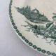 Assiette creuse terre de fer St Amand modèle trianon verte - faïence a