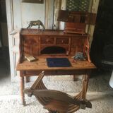 Pitch pine tiered desk