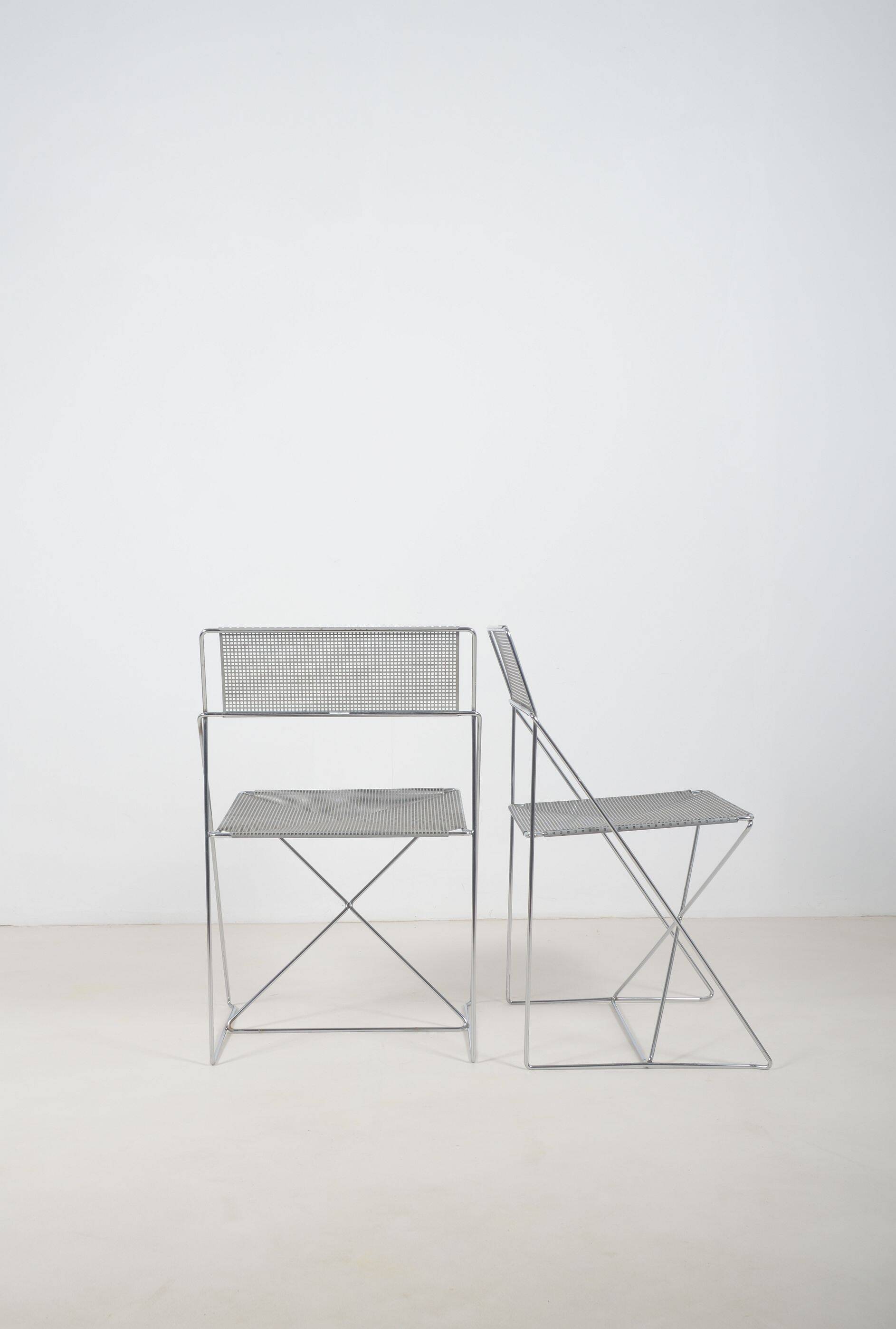 Set of X-Line chairs designed by Niels Jørgen Haugesen for Hybodan, '70