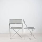 Set of X-Line chairs designed by Niels Jørgen Haugesen for Hybodan, '70