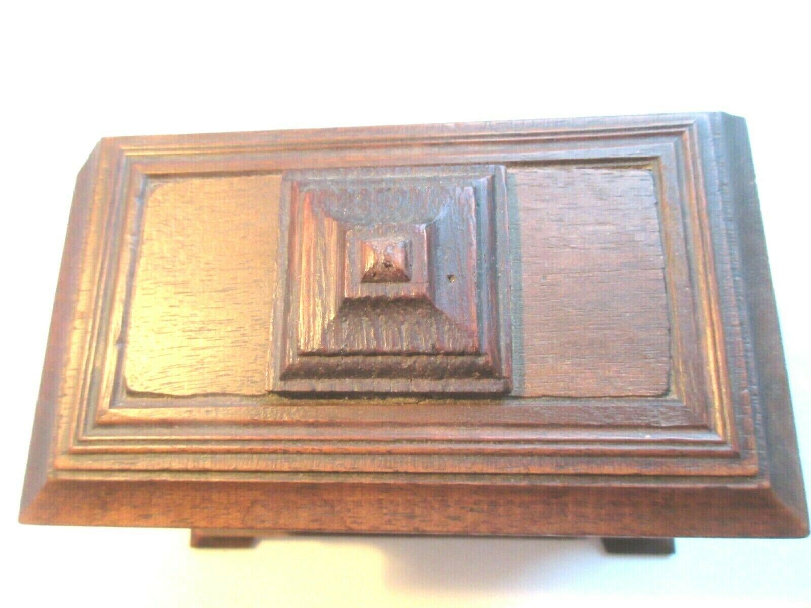 Jewelry box Sculpture Wood Black Forest, 3 compartments, Cabinet Napoléon III